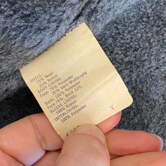 VINTAGE MENS FLEECE LINED DOUBLE BREASTED WOOL OVERCOAT 1970’s SZ 44 - Picture 8 of 11